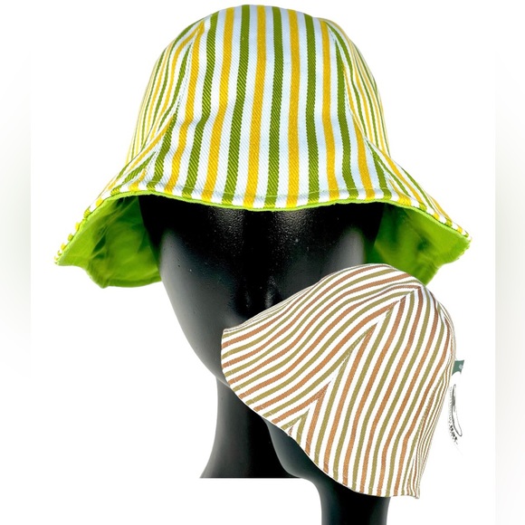 San Diego Hat Company Accessories - San Diego Hat Co Bucket Hat Womens Small Striped Cotton Retro Y2K Festival NWT